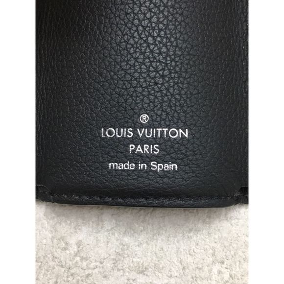 Louis Vuitton Portefeuille Lock Leather Noir Black Mini Wallet Handbag - Picture 3 of 6